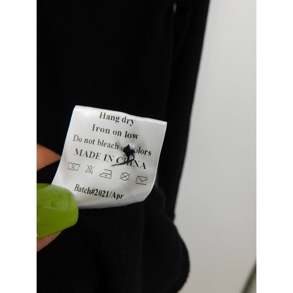 Dandy Del Mar Women's Black Button Down Terry Cloth Mini Shirt Dress Size Small - Picture 5 of 5